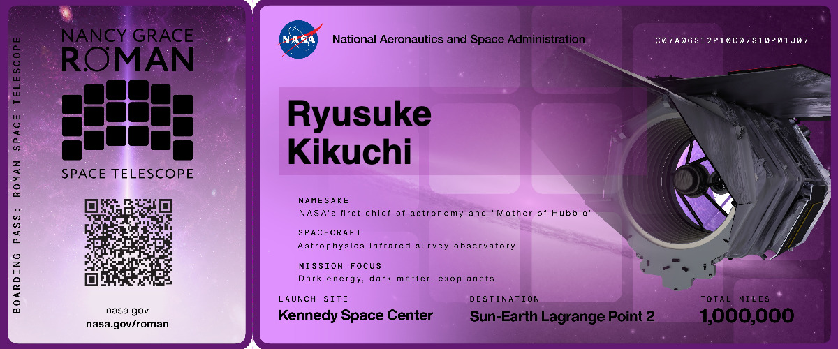 Boarding Pass of Nancy Grace Roman Space Telescope